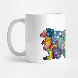 Spirograph Patterned Slovenia Counties Map Mug